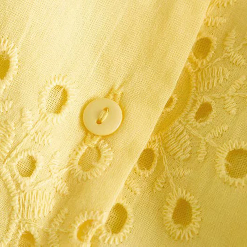 Винтажные Цветочные Enbroidery открытые короткие Стильные топы, женские блузки модные рубашки с пышными рукавами Повседневные Blusas Mujer