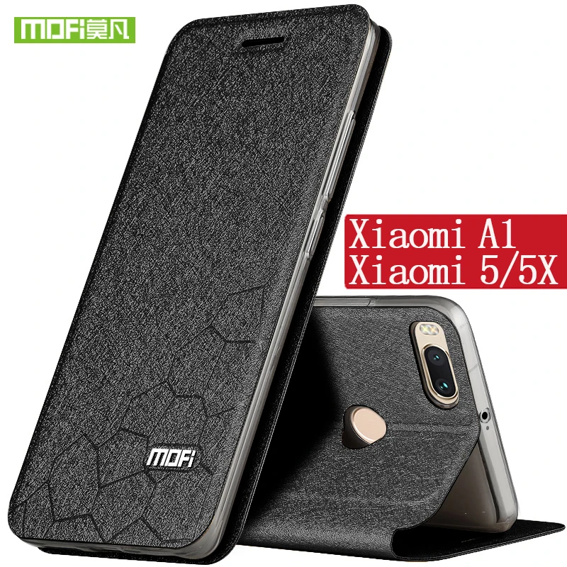 Чехол для Xiaomi mi 5X силиконовый чехол из ТПУ оригинальный кожаный книжка mofi A1