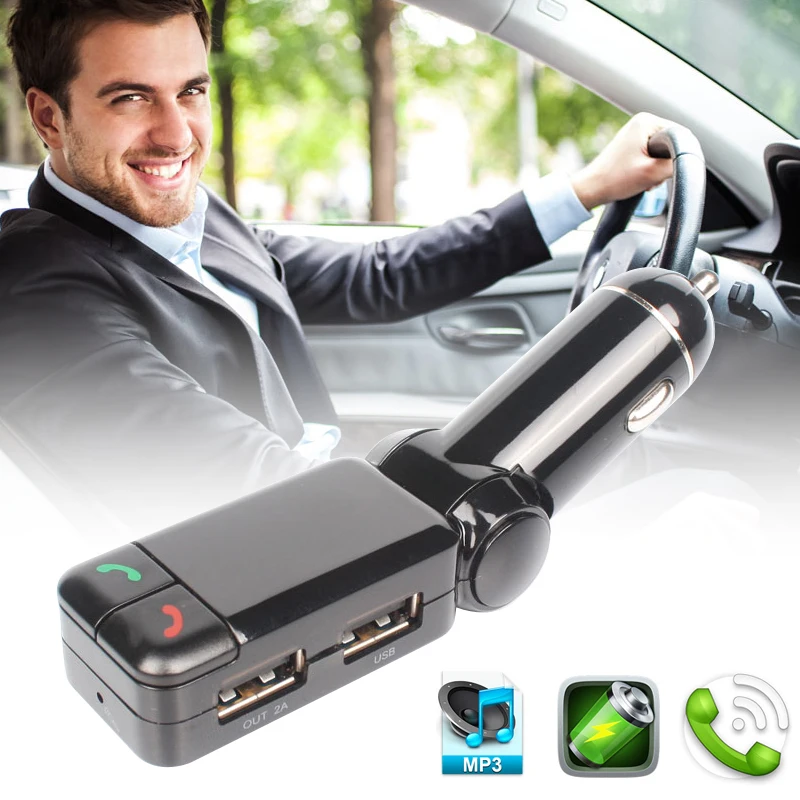 громкая связь в авто Автомобиль Bluetooth fm передатчик Hands Free Car Kit MP3 аудио плеер