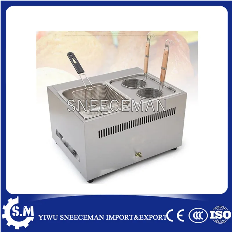 

2 burners desktop noodling cooking stove with fryer