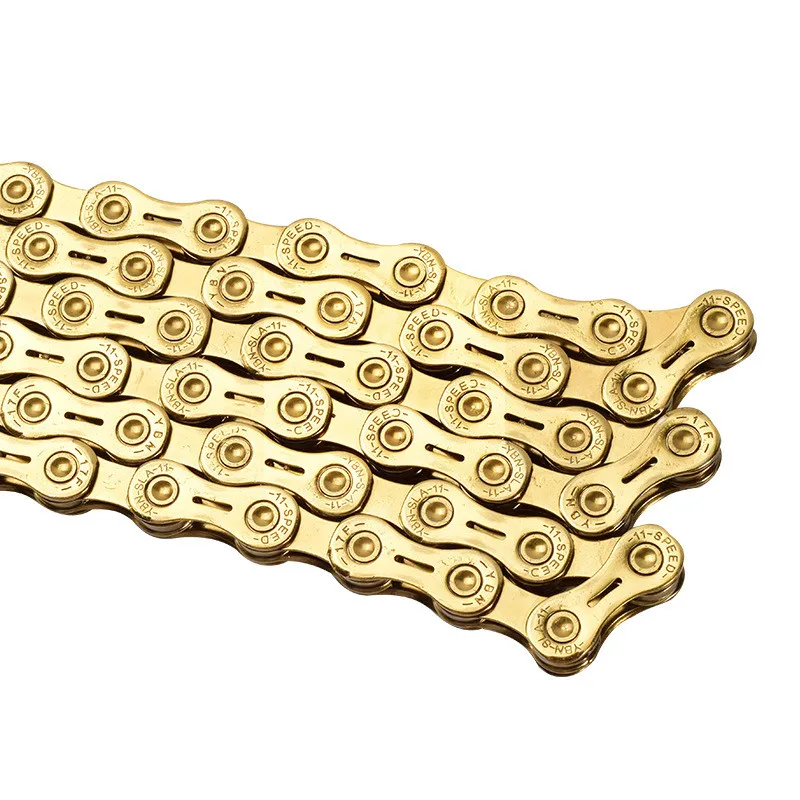 Сверхлегкая YBN 10 11 скоростей MTB велосипедная цепь SLR Gold ажурная для дорожного