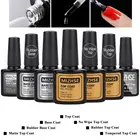 MIZHSE 7 шт. не протирать сверху матовый лак для ногтей Дизайн ногтей верхнее покрытие Nageldesign резиновый гель УФ-лак Топ без клейкого слоя