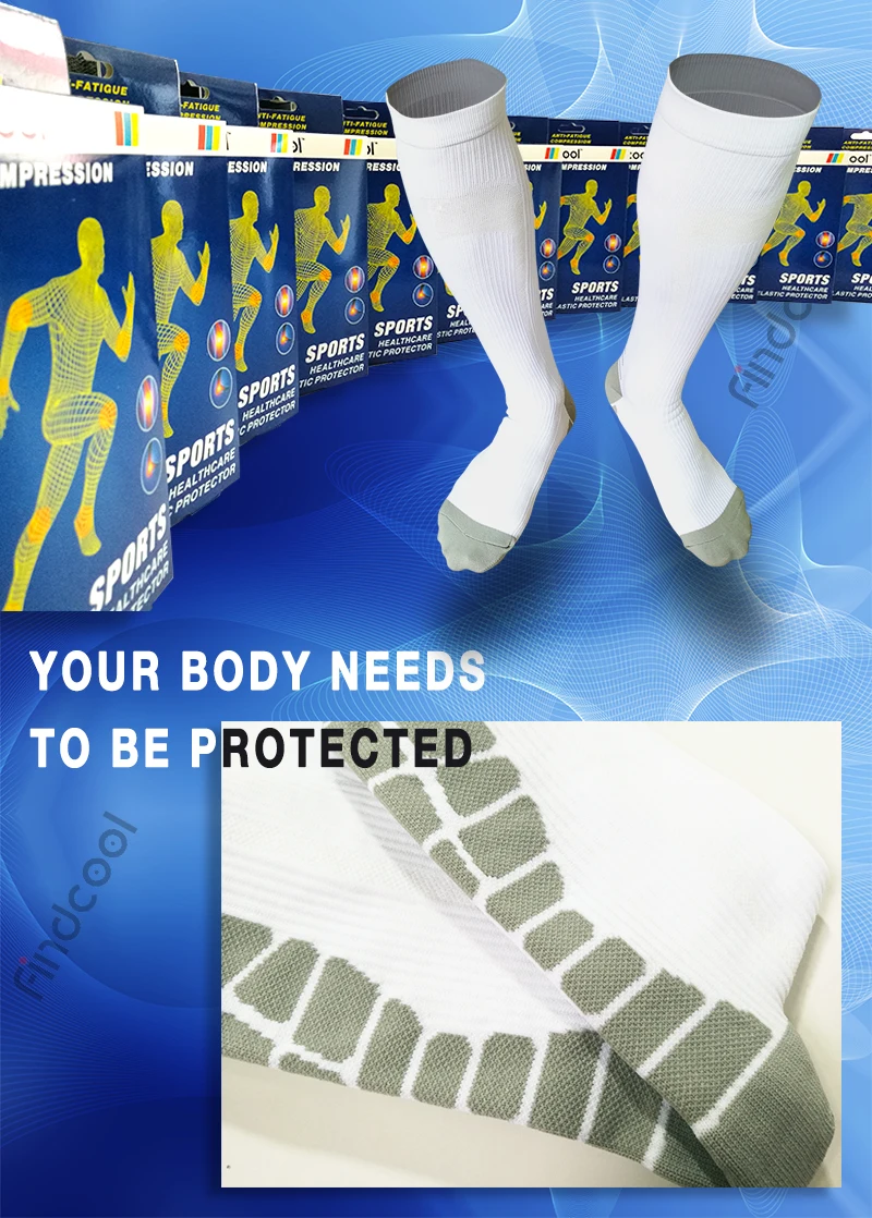 Findcool Vbiger эластичные Компрессионные носки спортивные беговые носки Градуированные Спортивные Компрессионные носки для мужчин и женщин