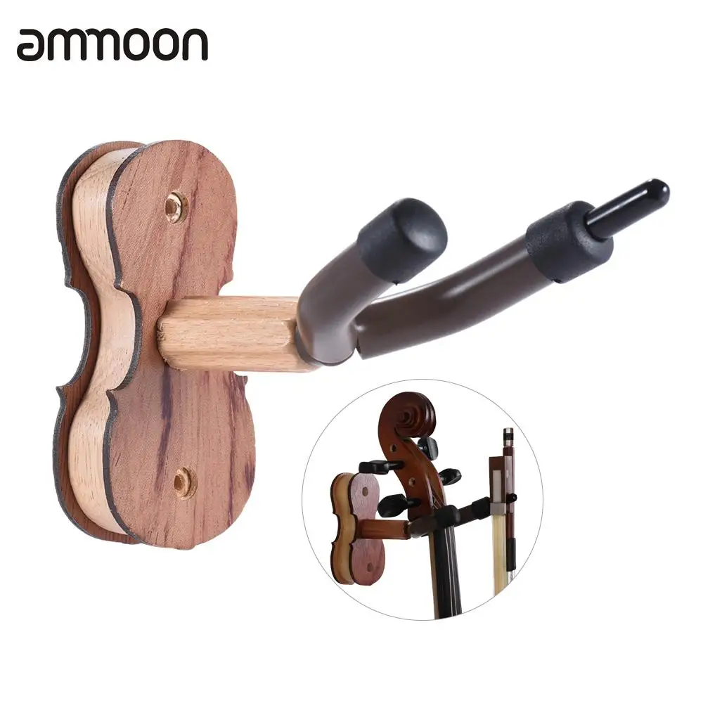Gancho de madera dura para colgar violín, accesorio de alta calidad con soporte de arco para montaje en pared en casa y estudio