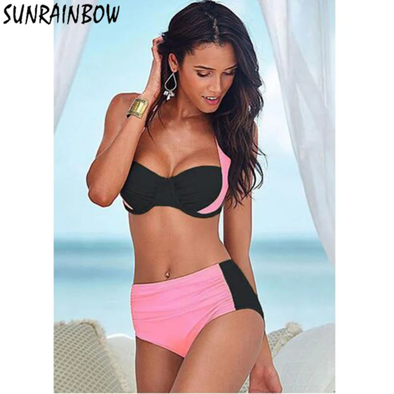 SUNRAINBOW 2019 новинка сексуальный бикини Холтер пуш-ап набор женский купальник