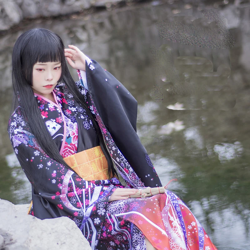 Кимоно Liva girl из японского аниме Enma Ai юката горничная наряд Униформа костюмы для