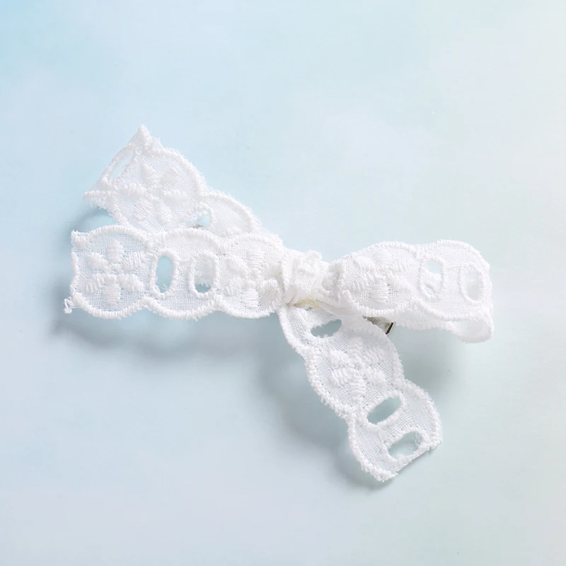 6шт/компл Модные Девочки Кружевные Бантики Заколки для Волос Детские Девочки Украшения для Головы с Цветами