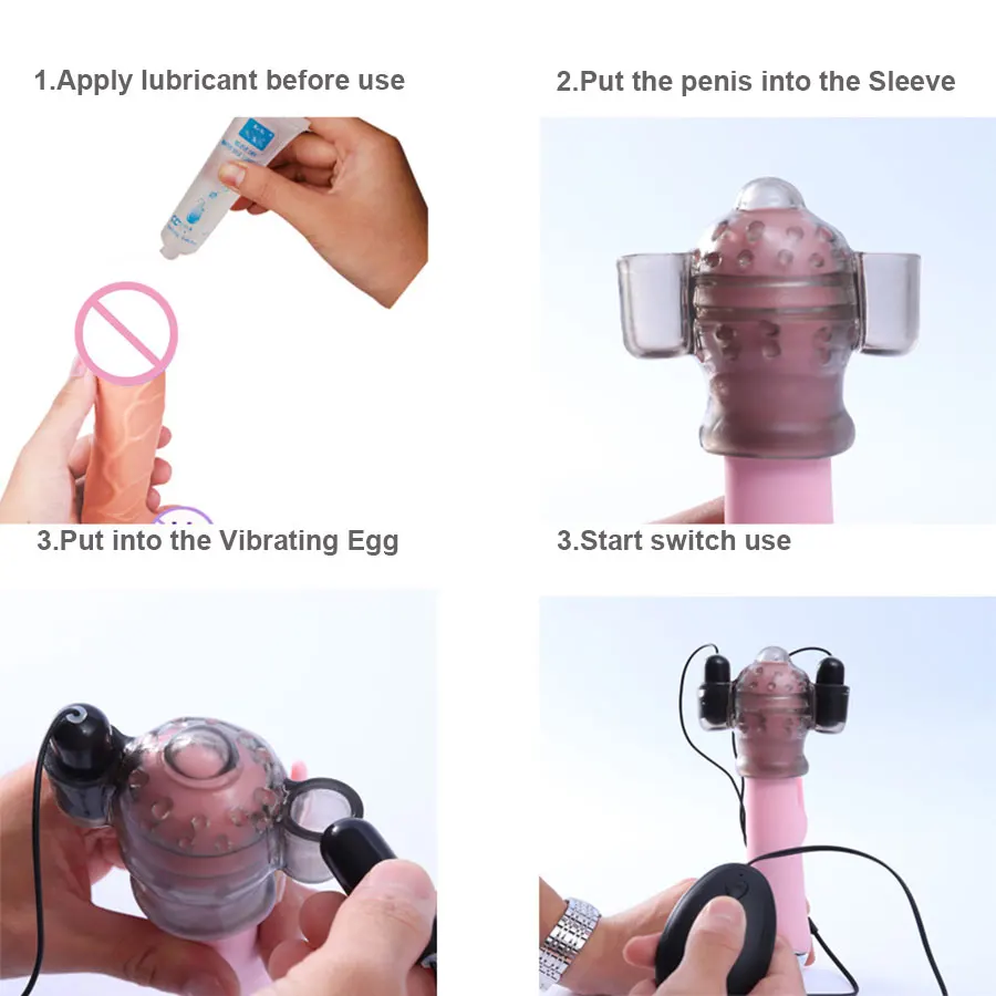 12 Скоростей Мужской мастурбатор Пуля Вибраторы Задержка эякуляции Glans тренажер