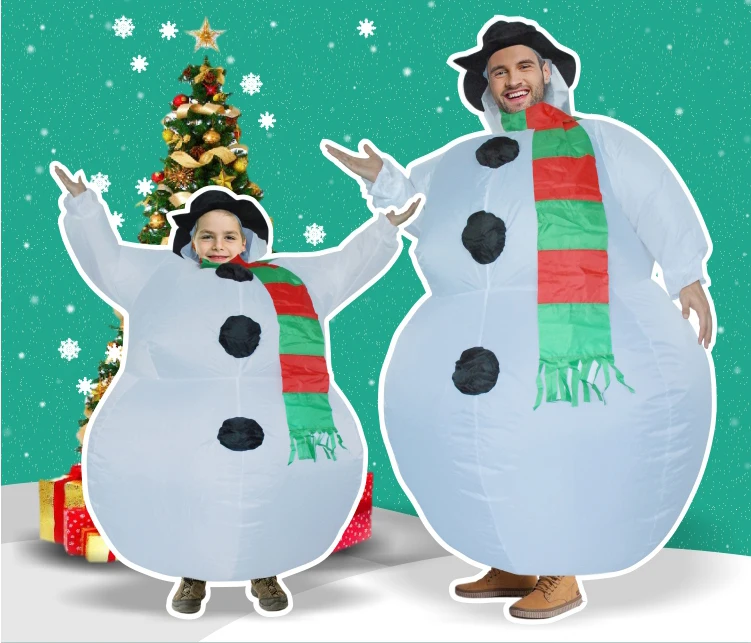 Merry Рождество надувные Косплей Костюм Санта Клаус Air Игрушечные лошадки Снеговик