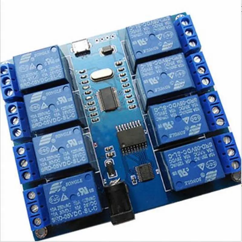 Микро usb релейный контроллер плата модуля 5 в 4 канальный контрольная панель реле
