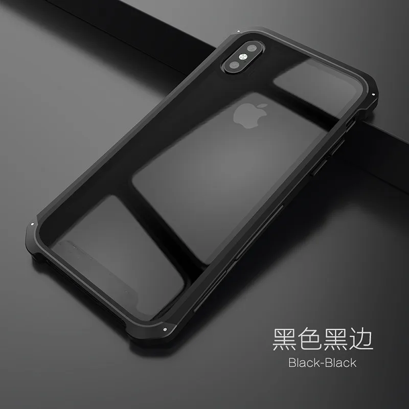 Soinmy противоударный металлический чехол для iPhone XR, чехол-броня, закаленное стекло, задняя крышка для iPhone 6, 7, 8 Plus, X, XS, XR, XS Max, роскошный чехол