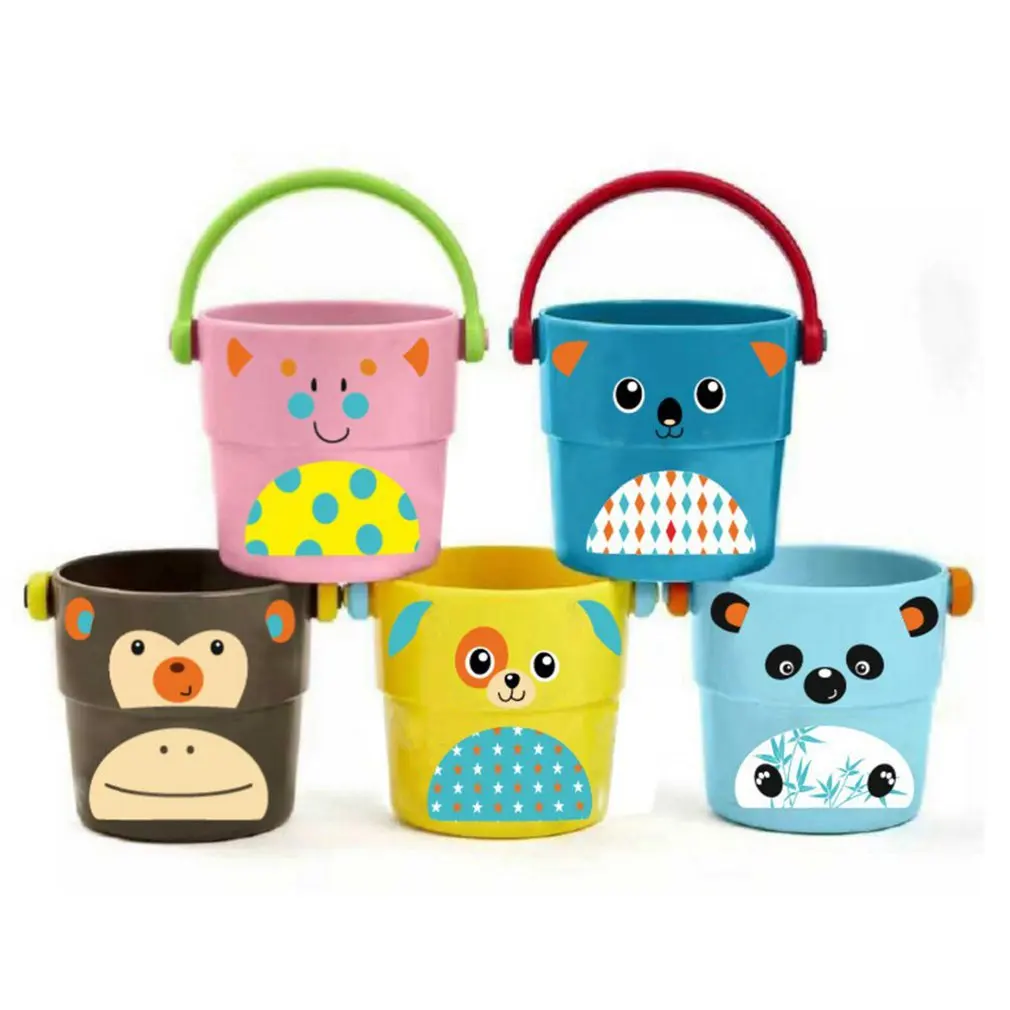 Baby shower маленькое ведро цвет стек Душ Животных портативное ванная комната играть