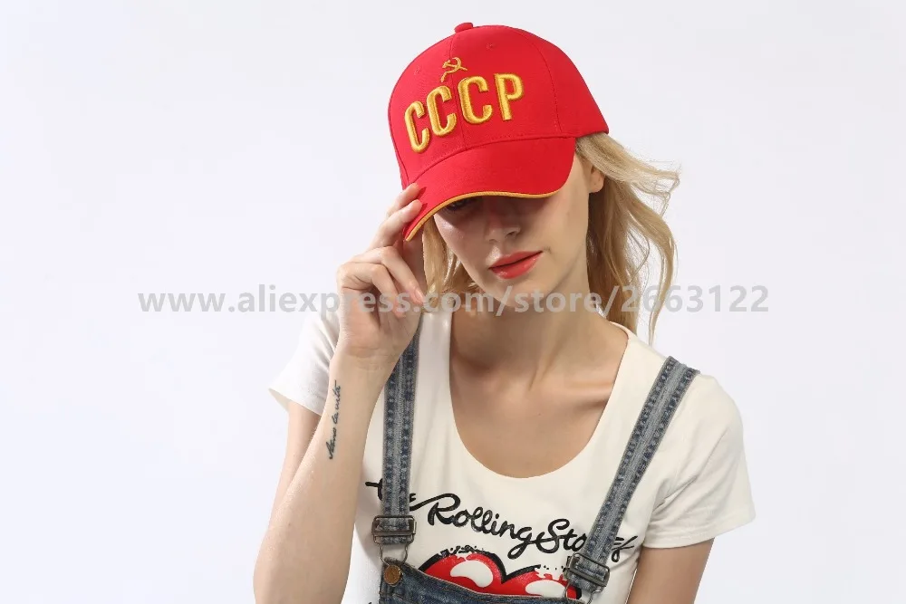 CCCP СССР Россия Горячая Распродажа стильная Бейсболка унисекс красная Кепка с 3D вышивкой лучшее качество Кепка в AliExpress