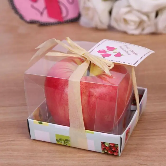 Дом в виде красного яблока, фруктовые ароматические свечи, подарок, свадебное украшение, День Святого Валентина, рождественская свеча, лампа HUG-Deals