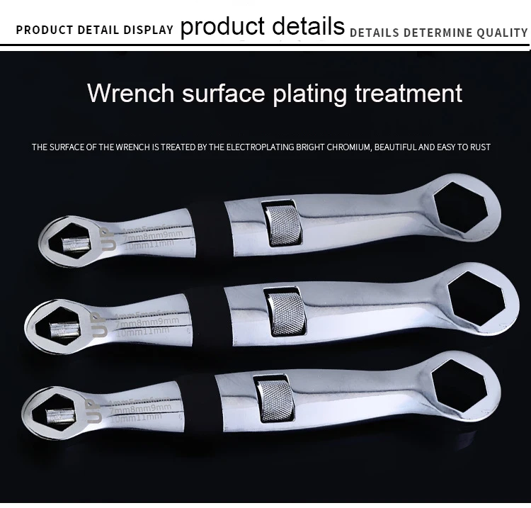 

1PCS 23 In 1 Double quick adjustable adjustable wrench Multifunctional Flexible Type Box end Wrench / 7-19mm Adjustable Wrench