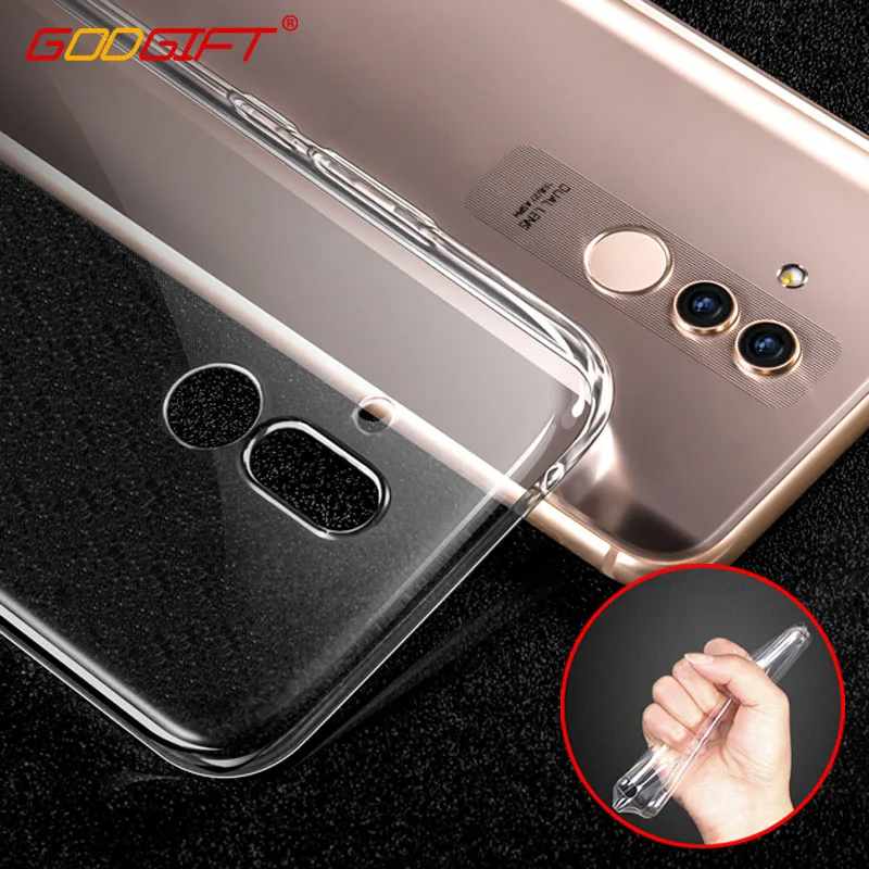 GodGift Huawei Mate 20 Lite чехол Роскошный P30 Pro прозрачный силиконовый для 10 RS P20 задней