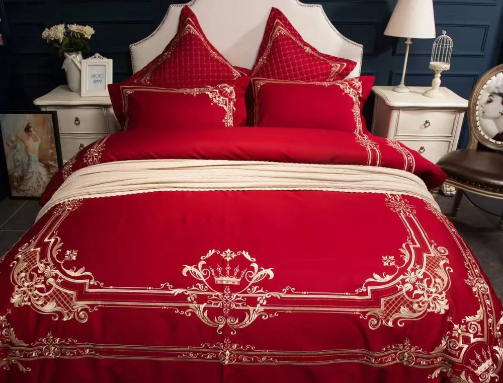 Роскошный комплект постельного белья для отеля 100% Комплект из длинного степлера