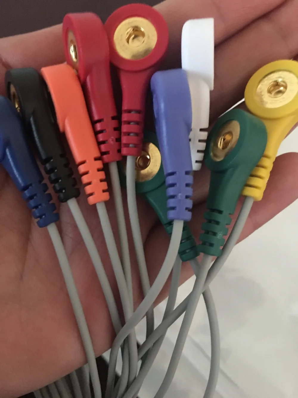 Новый совместимый кабель для записи ЭКГ Holter DIN 10 lead ECG leadпровода Snap/ AHA с гарантией 1