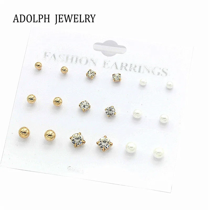 Ювелирные изделия adolph для женщин 2017 Новый дизайн Bijoux имитация жемчуга кристалл