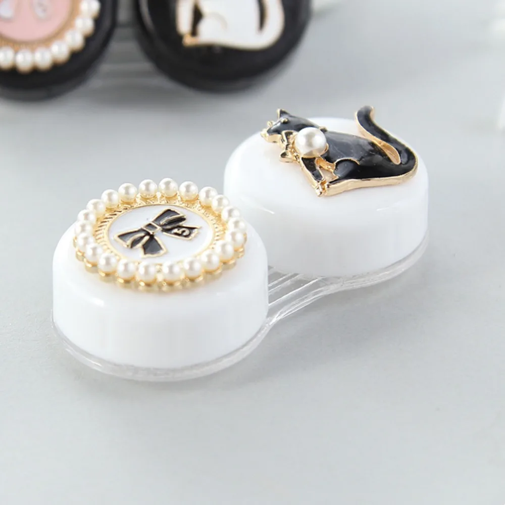 Чехол для контактных линз стеклянный контейнер женский милый Контейнер