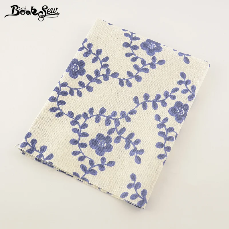 Домашний текстиль Booksew ткань из хлопка и льна для шитья с надписями сумки