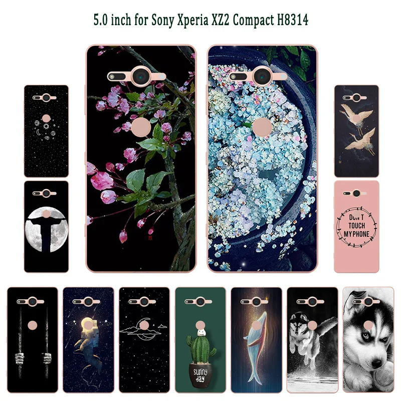 Для Sony Xperia XZ2 Compact Shell Beans окрашенные для H8314 H8324 Мягкие силиконовые чехлы телефонов