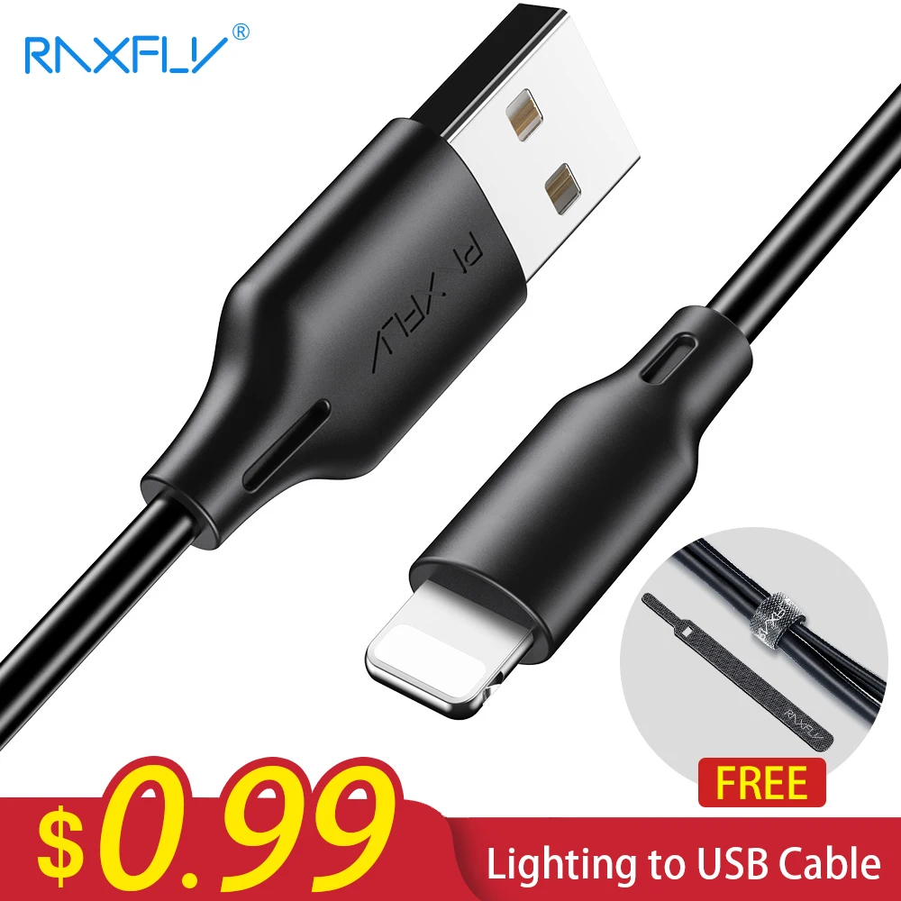 USB кабель RAXFLY для iPhone XS Max XR X быстрой синхронизации данных зарядное устройство 8 7