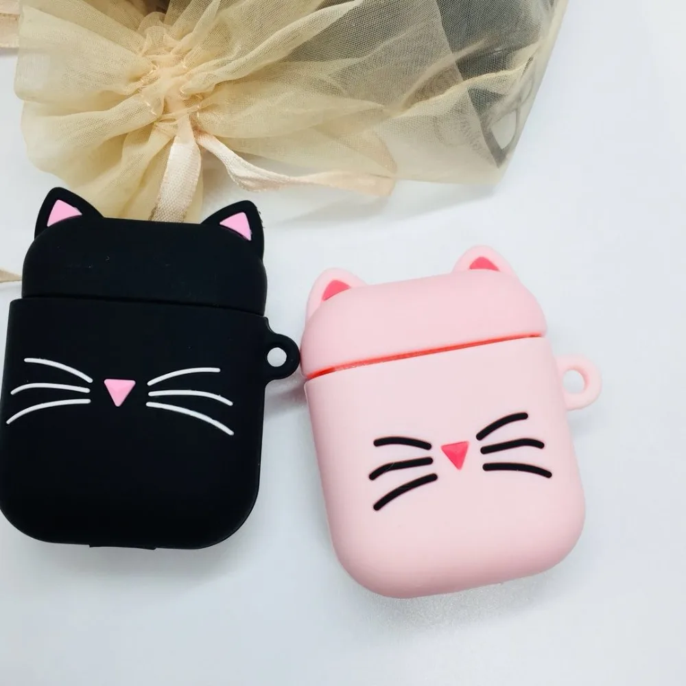 Для airpods Pro, для airpods 1/2 чехол с милым котом из мультфильма, милый силиконовый защитный чехол для air pods Pro 3, беспроводной чехол для наушников