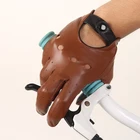 Модные зимние мужские перчатки из овечьей шкуры, высококачественные перчатки из натуральной кожи, дышащие однотонные перчатки из овечьей кожи на запястье для вождения