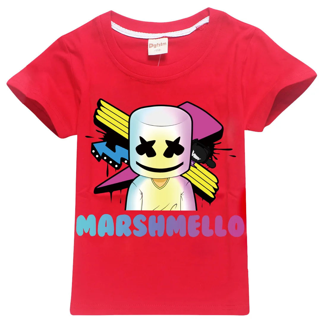 Dj marshmello/Детские толстовки с капюшоном, новинка года, летняя футболка с принтом modis для девочек, детские футболки, одежда из хлопка