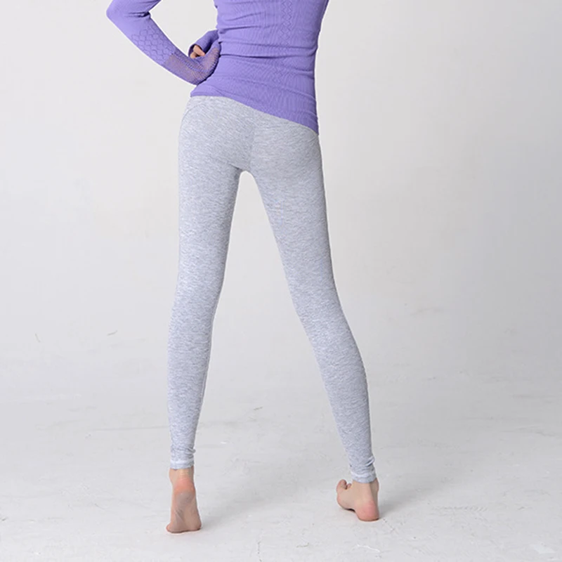 Серый Легинсы Высокая Талия Спортивные леггинсы для Для женщин мягкий супер