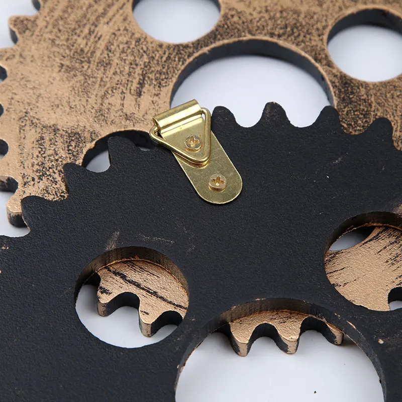 1pc Wall Art Vintage Industrial Wooden Gear Chic Home Decor Bar Gear Decor Creative Wall Decoration Background Decoration