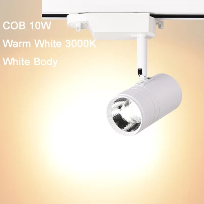 COB 10W white warm 7 Вт 10 Вт железнодорожных путей Light COB 2 провода светодиодный пятно света Костюмы витрину Showroom выставка потолок пятно лампа Белый черный корпус - Испускаемый цвет: COB 10W white warm