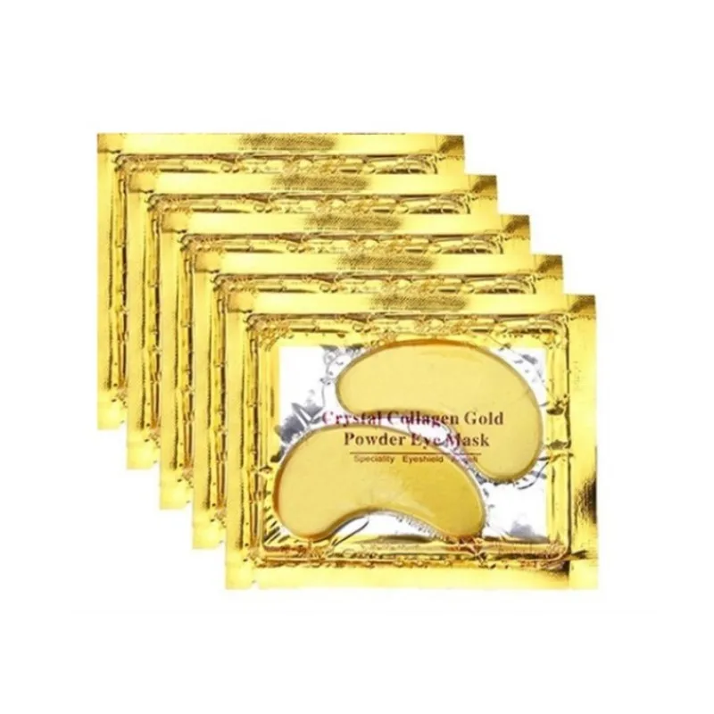 Gold 2 Маска для глаз с кристаллами, коллагеновые патчи, 10 шт = 5 пар, темные круги, удаляют увлажняющие, против отечности, против морщин, подушечки для глаз, уход за лицом - Цвет: Gold 2