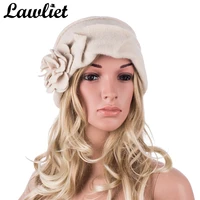elegant 1920s style ladies hats winter beret beanie hats for women bucket cloche cap 100 boiled wool warm hats a376