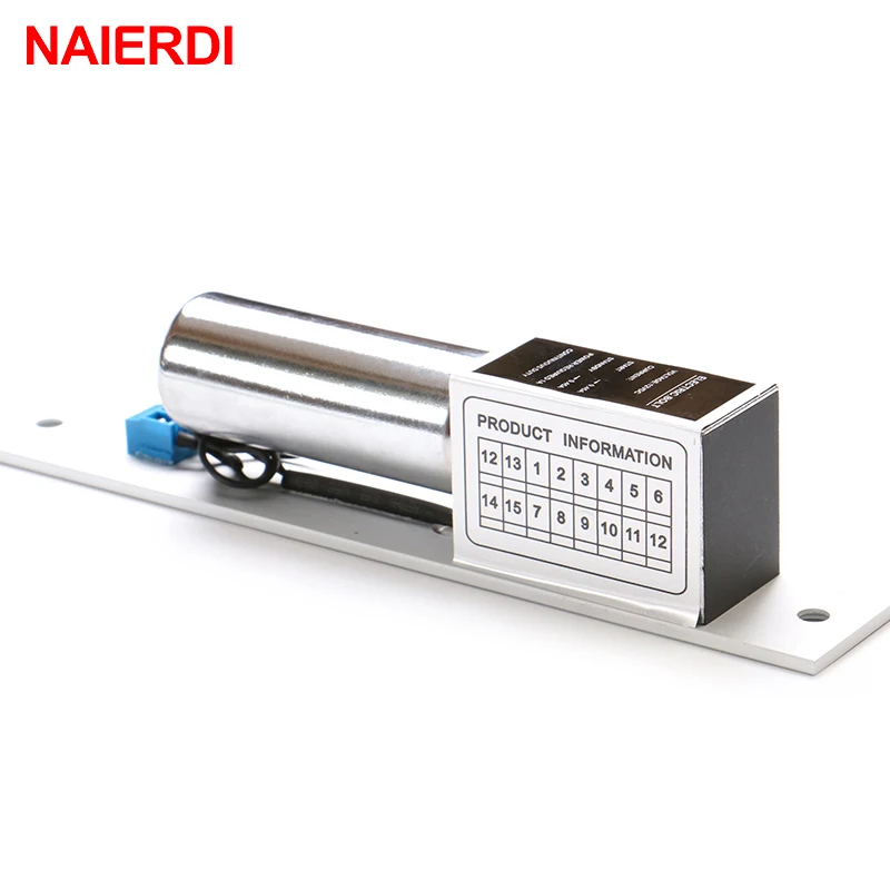 NAIERDI DC 12V электрический падения болт дверной замок 2 с трапециевидным силуэтом и магнитная индукция авто замки для доступа к Управление системы