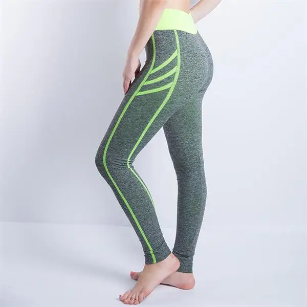 909 Bright green Спортивные Леггинсы с высокой талией, спортивные штаны, одежда для спортзала, трико для бега и тренировок, женские спортивные Леггинсы, штаны для фитнеса и йоги - Цвет: 909 Bright green