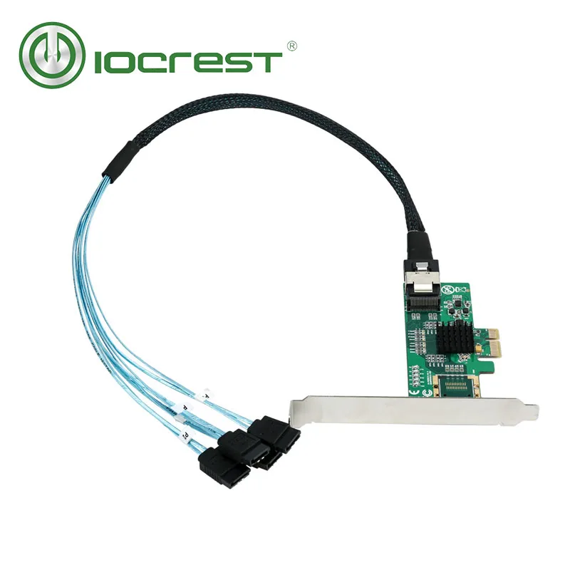 PCIe SATA III 4-портовый PCI-e карта контроллера с героями комиксов Марвел, 88SE9215 чипсет с полной и низкая профильные кронштейны не содержит кабель