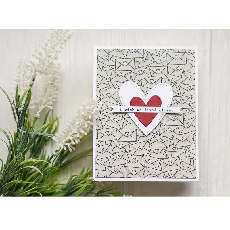 Металлический режущий трафарет Smile Heart Dialog Banner для DIY скрапбукинга фотоальбом