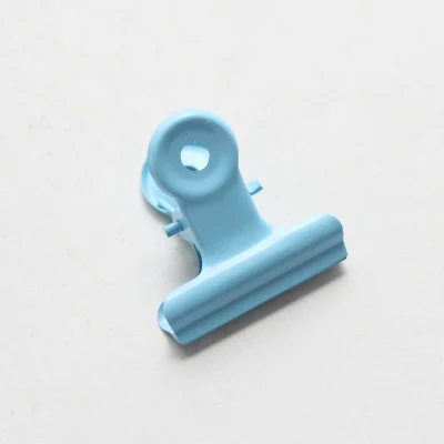 sky blue binder clip 1 шт. цветные металлические зажимы, розовый зажим для офиса, школы, бумаги, чеков, органайзер, привязка, поставка - Цвет: sky blue binder clip