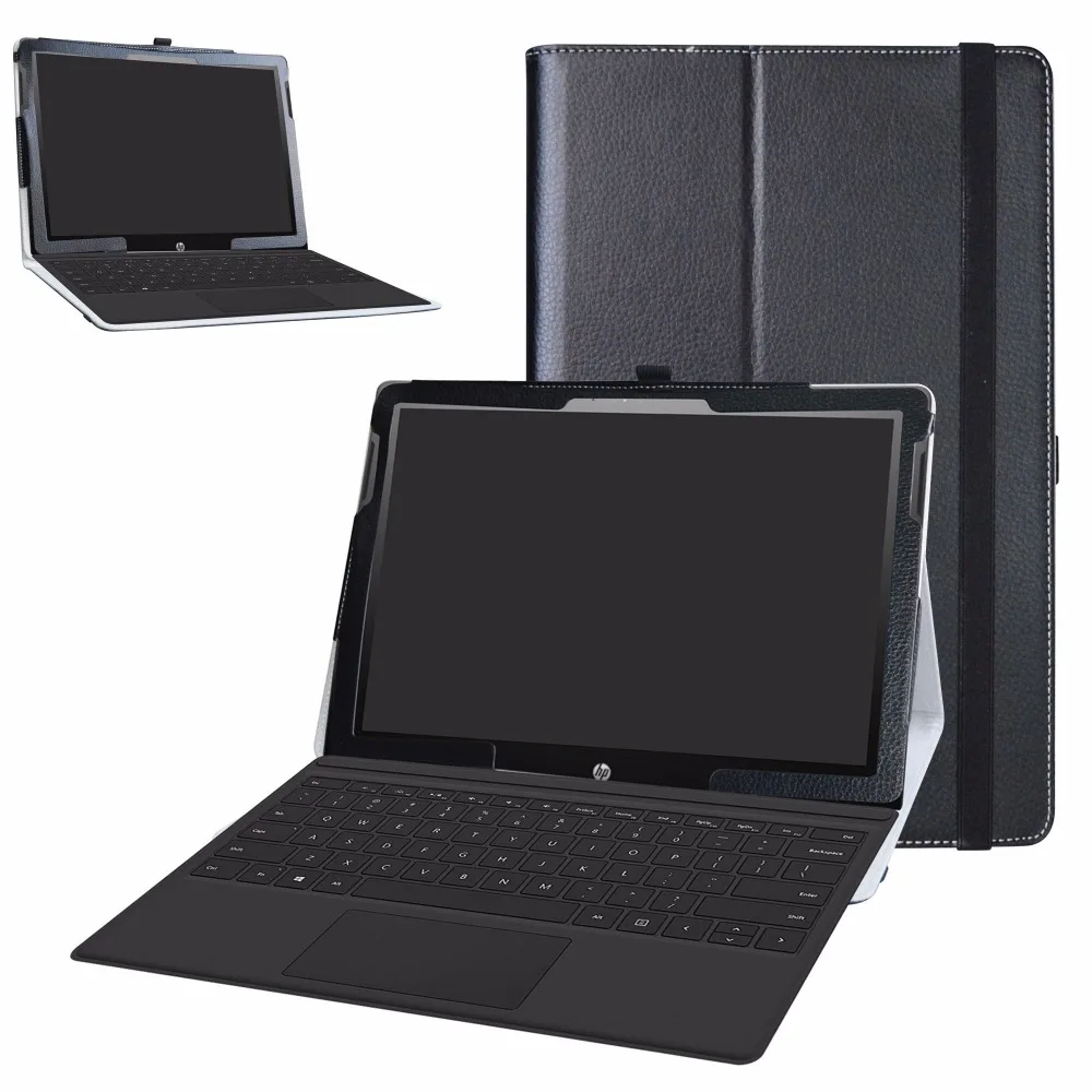 Чехол для планшета 12," hp Chromebook x2 с откидной подставкой из искусственной кожи с эластичной застежкой