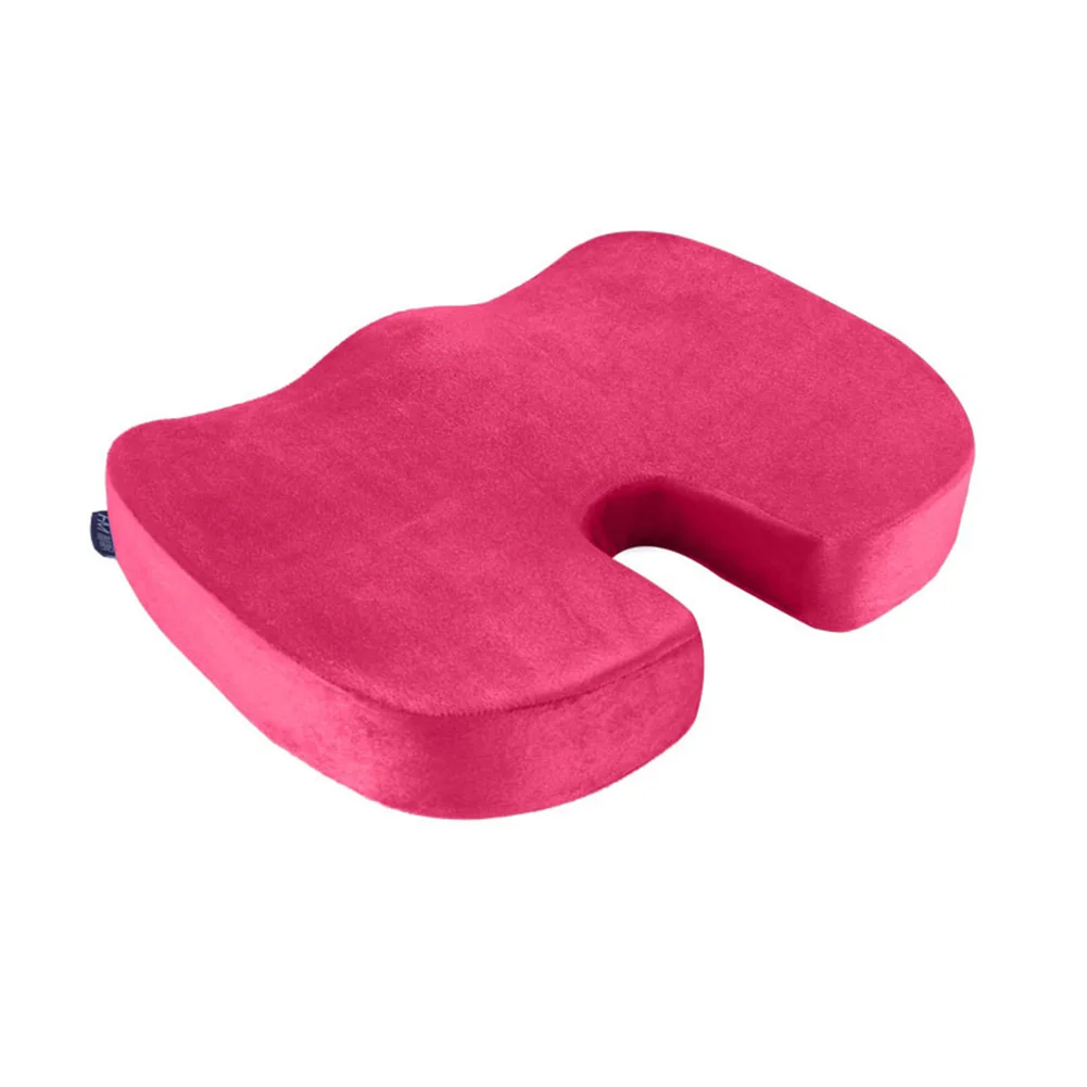 Rose Red Подушка на сиденье из пены с эффектом памяти, подушка на заднюю часть, scitica, копчик, задняя кость, облегчение боли, подушка для офисного кресла, автомобиля, 669 - Цвет: Rose Red