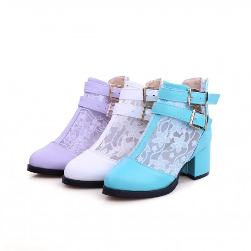 ANMAIRON/модные ботинки женские ботильоны на платформе и высоком каблуке со