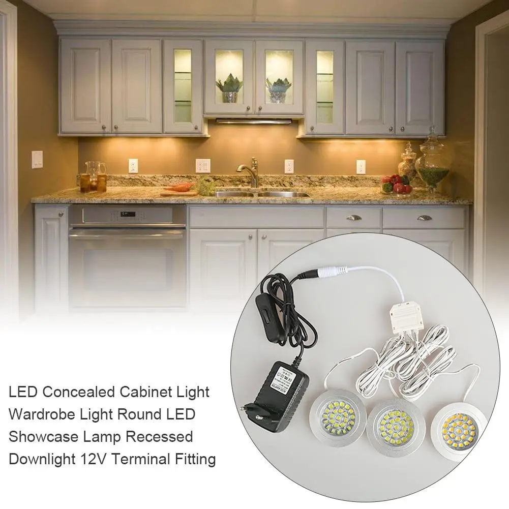 24led 1 8 W под шкафом кухонный свет лампы для витрины встраиваемые светильники шкаф