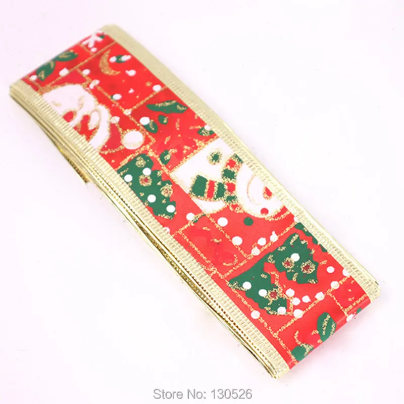 Рождество 2m x 5 см однотонные украшения лента с изображением елочки подарки