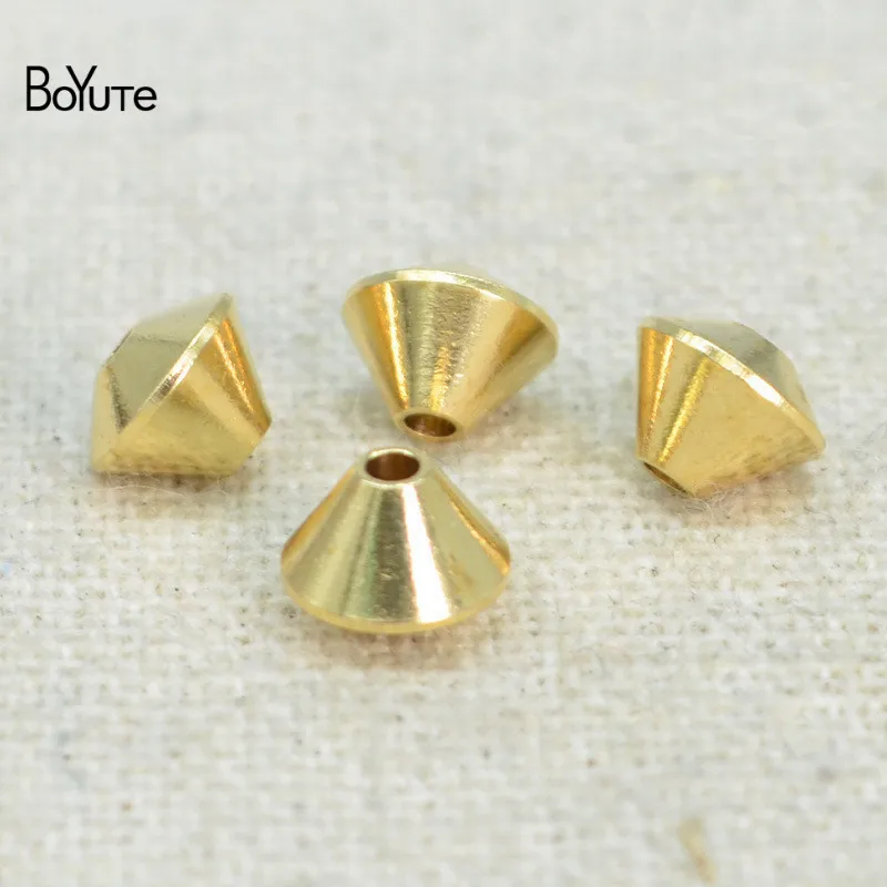 BoYuTe Оптовая торговля (100 шт./лот) 4 5 6 6.5 7MM металлическая латунь НЛО в форме бусины