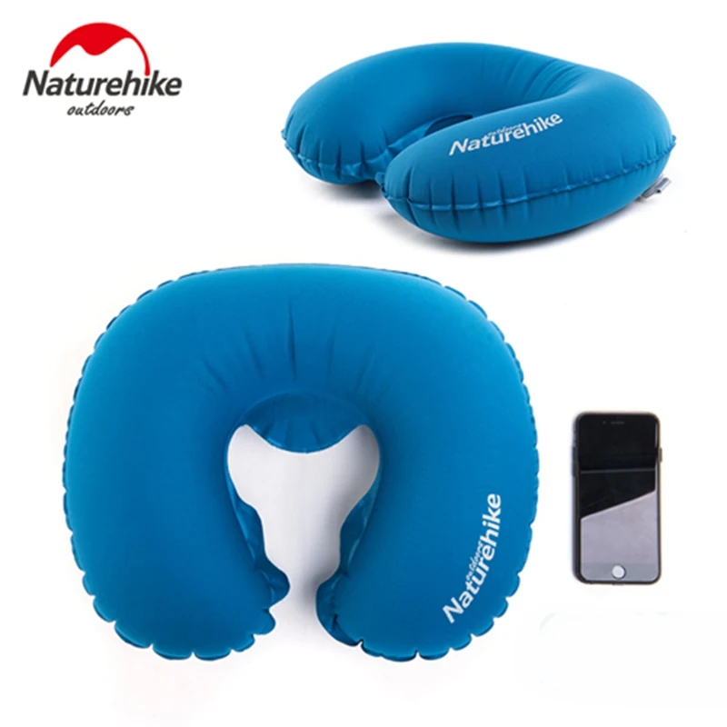 Naturehike u-образная дорожная подушка для защиты шеи мягкие надувные воздушные подушки Подушка из ТПУ подушка для самолета - Цвет: Blue