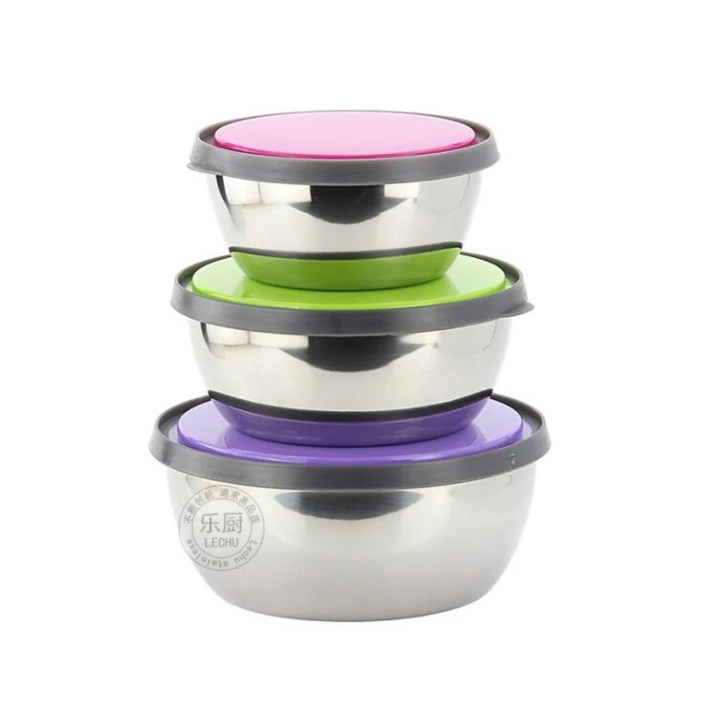 3 шт. миска из нержавеющей стали немагнитная свежая салатный суповой рамен салат