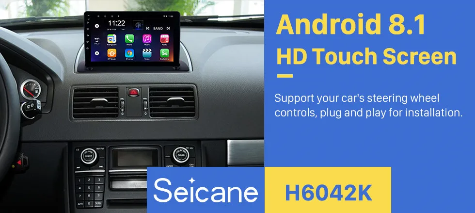 Seicane 2DIN Android 8,1 " Автомобиль Радио RDS Bluetooth Автомобильный мультимедийный плеер gps навигации для 2004 2005- Volvo XC90 с 8-ядерный