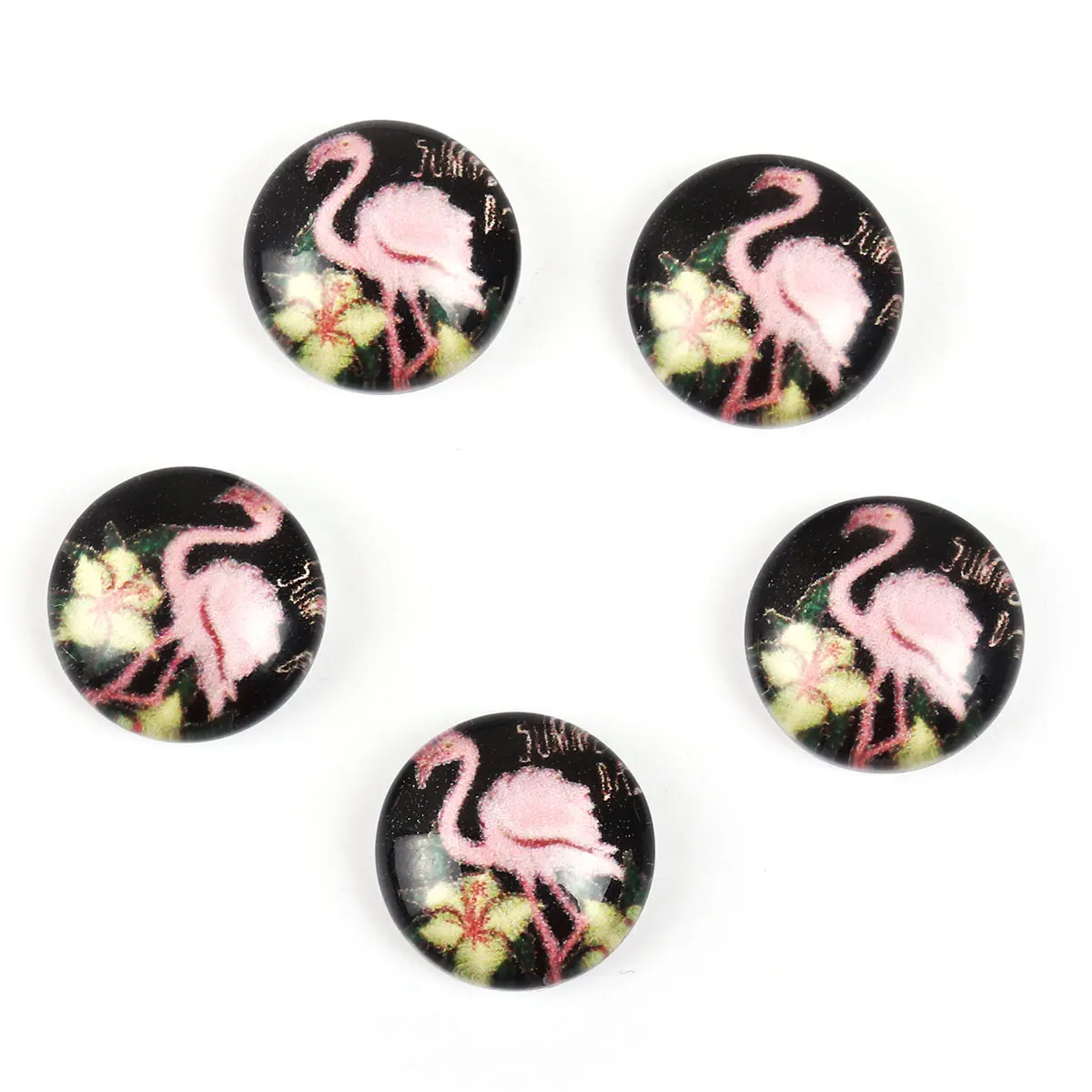 DoreenBeads стеклянное купольное уплотнение круглый кабошон Flatback зеленый лист